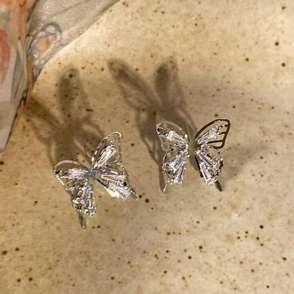 Khuyên Tai Hình Bướm Pha Lê Zircon Cao Cấp Phong Cách Mới 2023