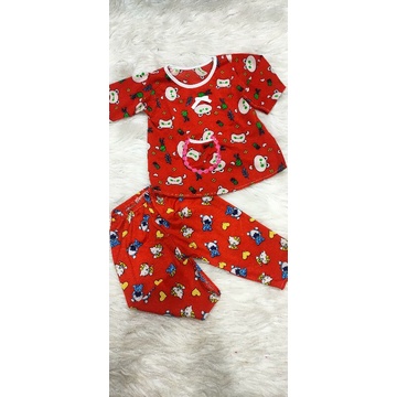 Bộ tay dài quần dài thun lạnh cho bé size nhí