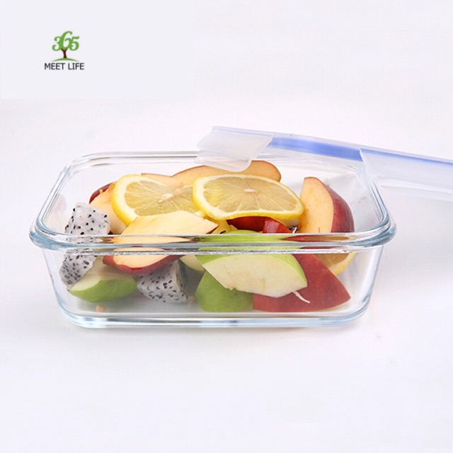 Bộ Hộp Cơm Thủy Tinh Tặng Kèm Túi Giữ Nhiệt Và Bộ Đũa Thìa 680ml x 410ml | BigBuy360 - bigbuy360.vn