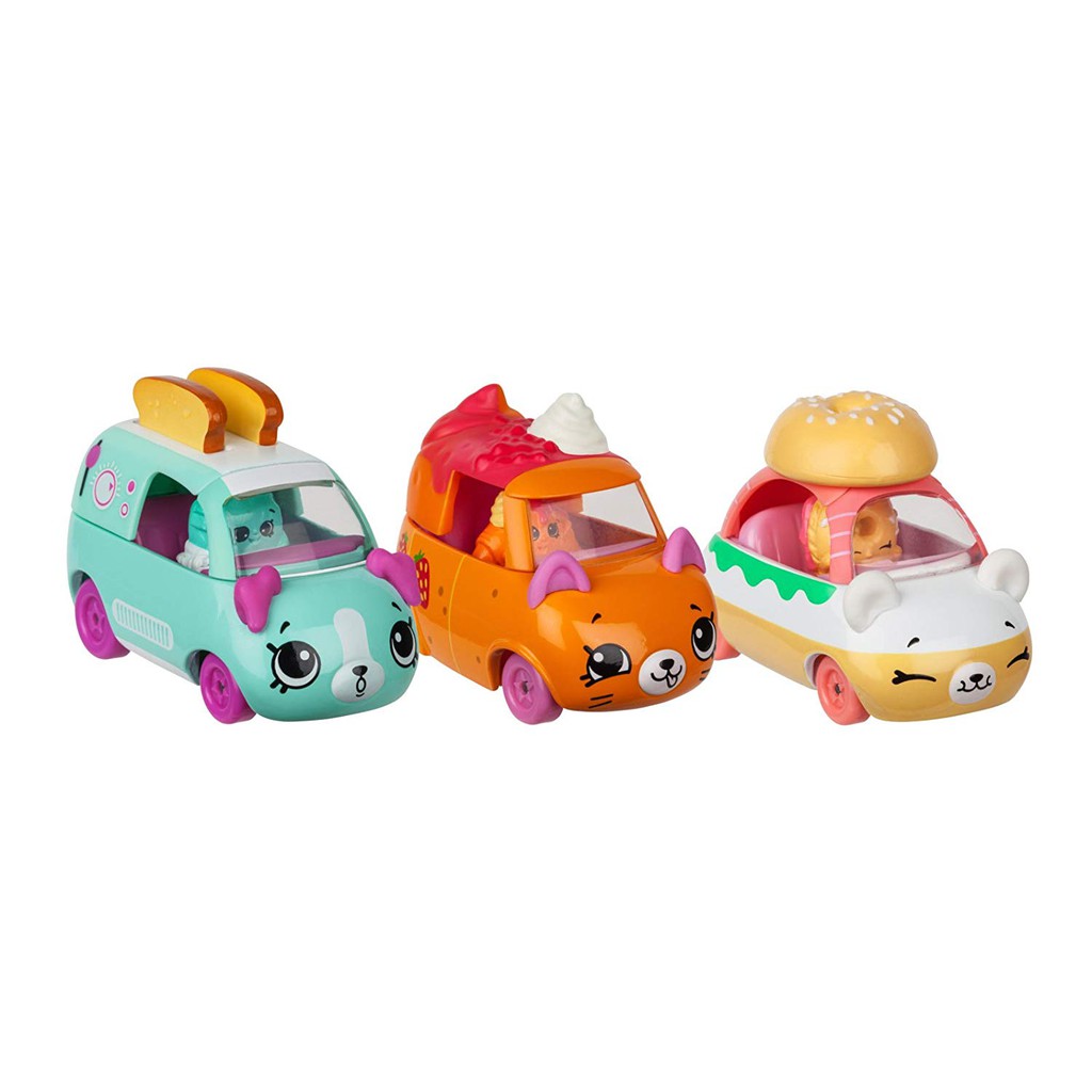 Bộ đồ chơi 3 xe Shopkins Cutie Cars Spk Season 1 - 3 Pack Breakfast Beeps (Mỹ)