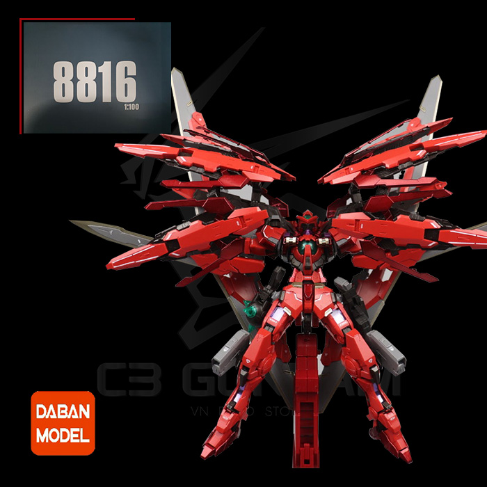 MÔ HÌNH GUNDAM MG 1/100 DABAN 8816 GUNDAM 00 ASTRAEA TYPE F SHIELDS AND AVALANCHE SWORD METAL BUILD 