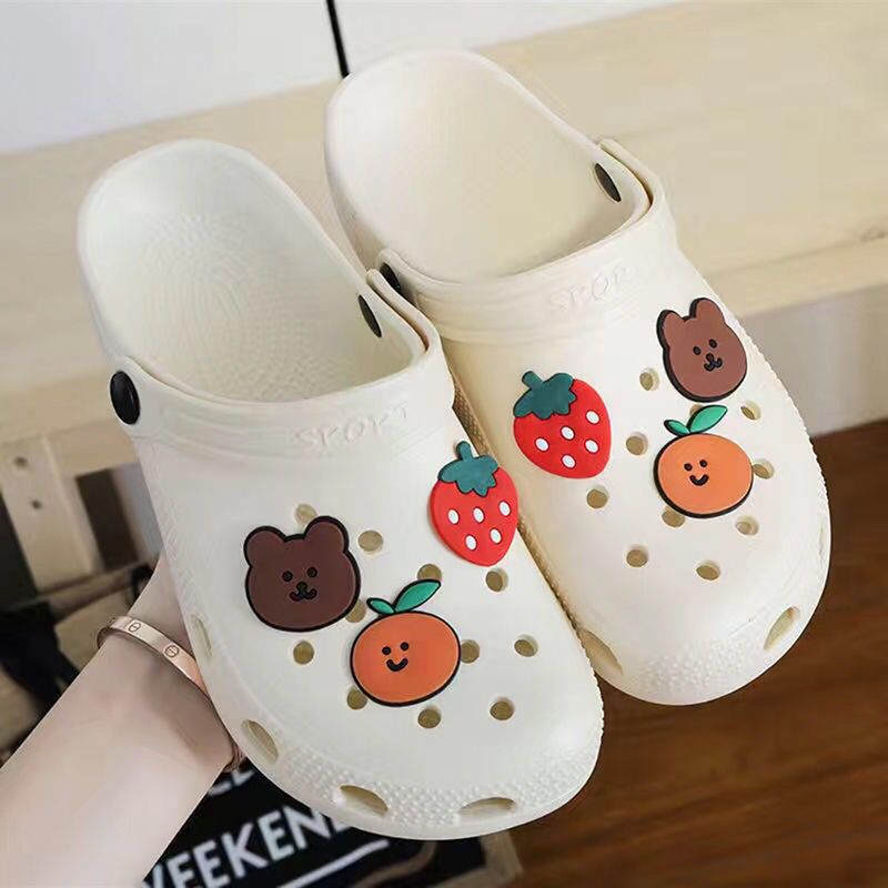 Dép bánh mì hình gấu xinh xắn [H56] Lê nữ ĐẾ CAO sang chảnh kiểu dáng thời trang HOT 2021- LUCKY SHOES VN