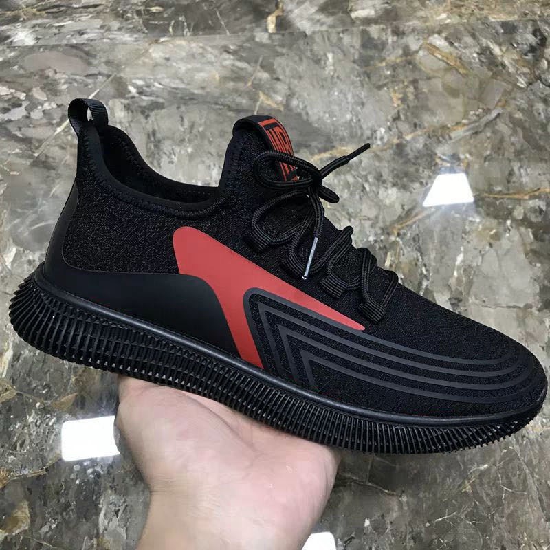 Giày thể thao nam, Giày sneaker nam Sport WWB đen viền đỏ đế giá siêu rẻ