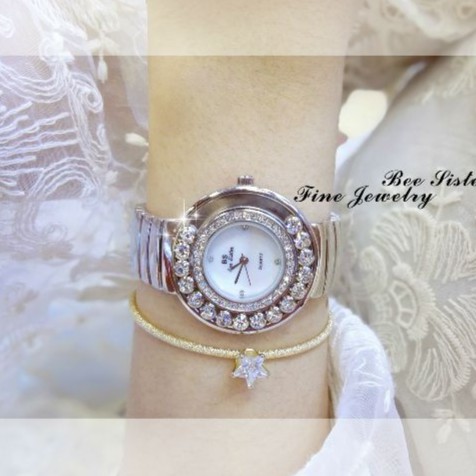 (Thanh lý 289k--&gt; 189k) Đồng Hồ Nữ Bee Sister 1432 Đá Xoay Chính Hãng Hàng Rất Dẹp( Có Clip)