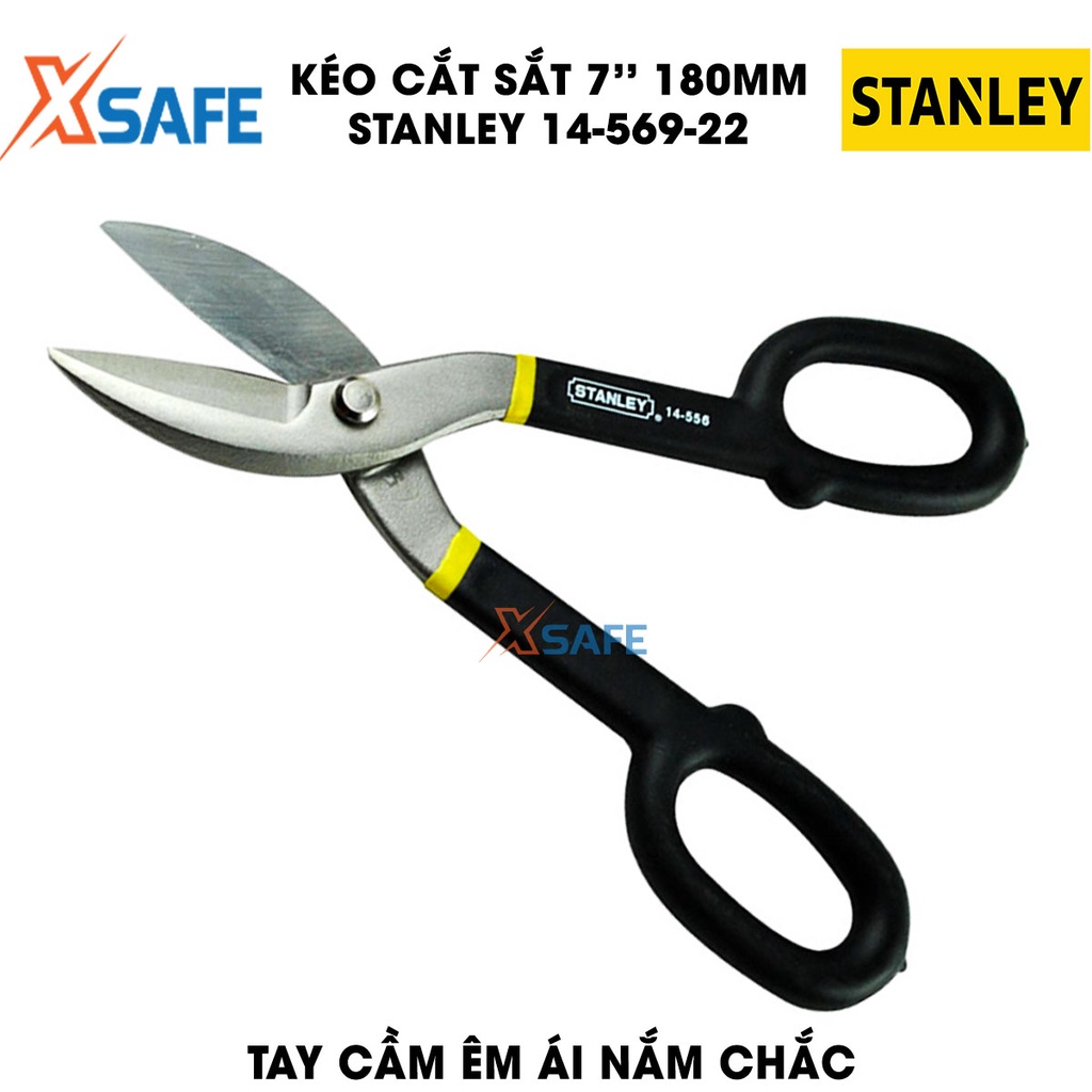 Kéo cắt sắt STANLEY gia công hợp kim thép cứng cáp Kéo cơ khí Stanley tay cầm êm ái chắc chắn, cắt được nhiều chất liệu