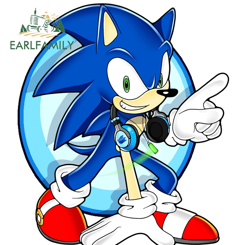 Đề Can Dán Trang Trí Xe Hơi 13cm x 7.5cm Hình Sonic The Hedgehog Độc Đáo