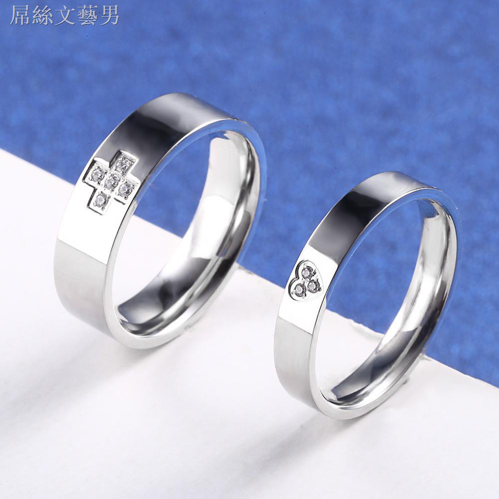 Nhẫn Thép Không Gỉ Mạ Vàng 18k Cho Cặp Đôi