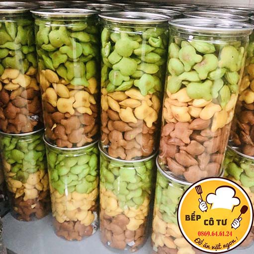 Bánh gấu nhân kem sữa mix 3 vị Bếp Cô Tư hàng loại 1 xuất khẩu