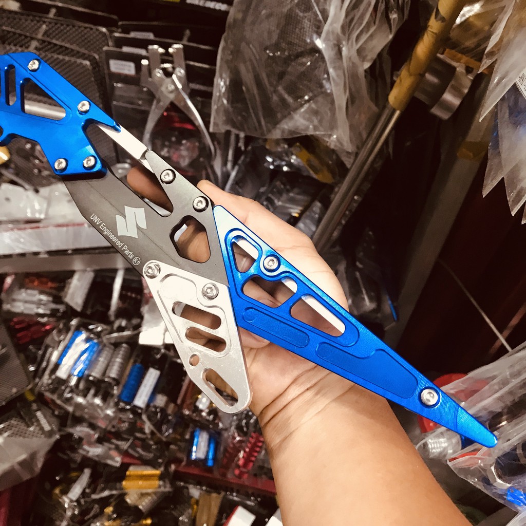 CATTE XE MÁY, DÈ CON, DÈ BÁNH SAU NHÔM CNC GẮN XE RAIDER, SATRIA TRANG TRÍ XE SIÊU CHẤT CHƠI