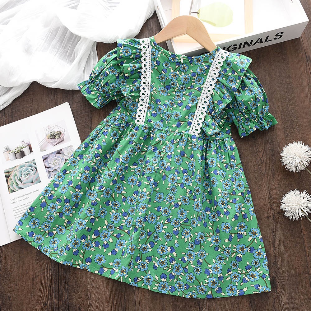 Đầm công chúa Bear Leader họa tiết hoa thời trang xinh xắn cho bé gái