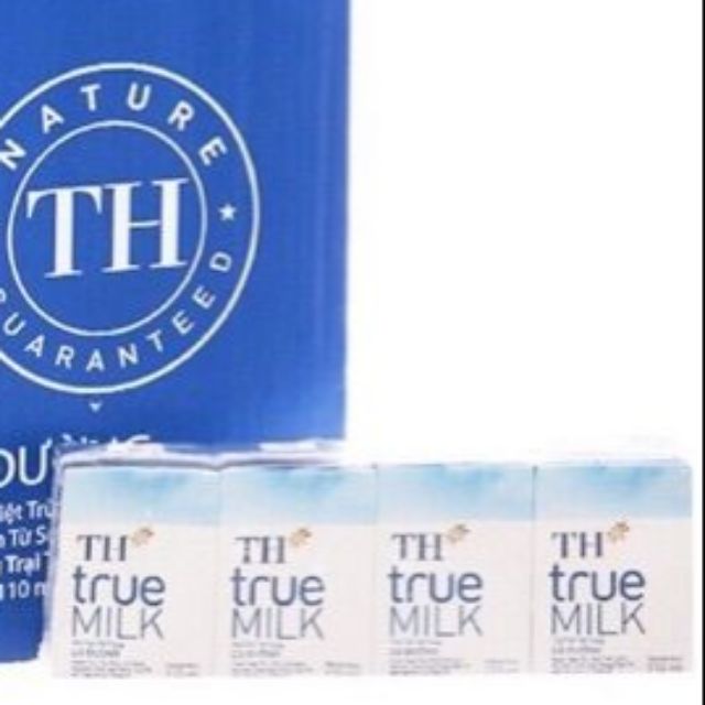 Lốc 4 hộp Th true milk có đường 110ml