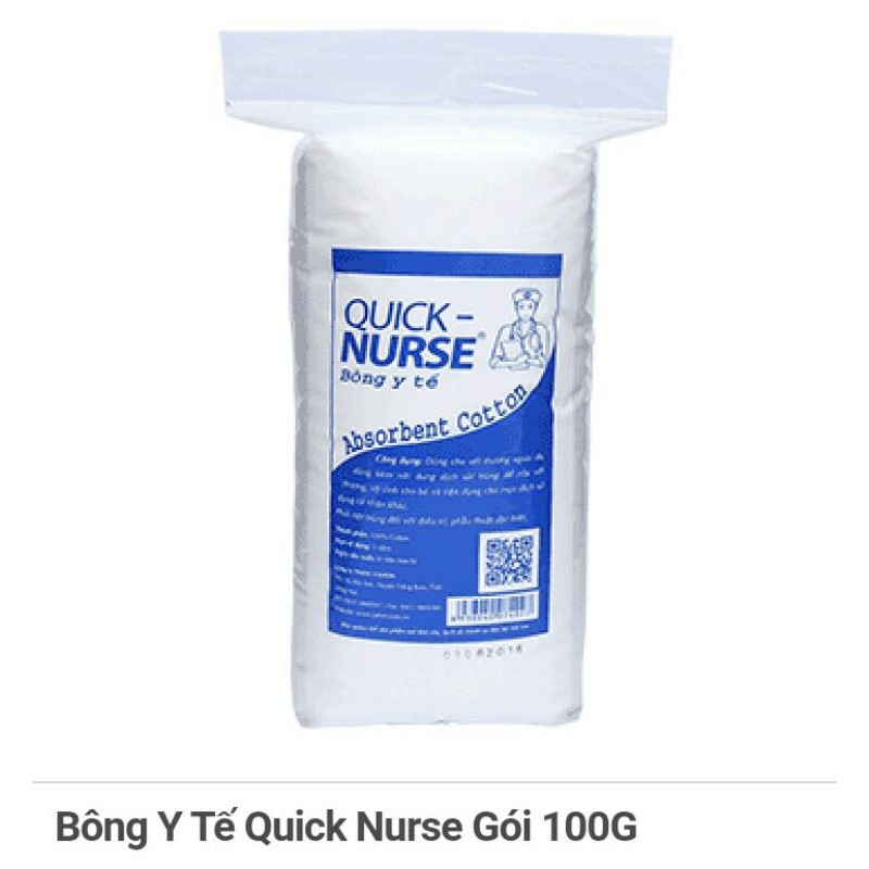 Bông Y Tế Quick Nurse Gói 100G