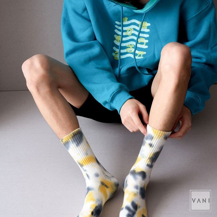 Tất, Vớ Gân Tăm Nam Nữ Loang Màu Tie-Dye - Vani Store [TAT00107]