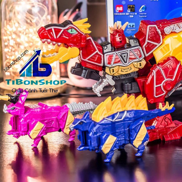 Hộp Robot lắp ráp biến hình siêu nhân điện long Kyoryuger