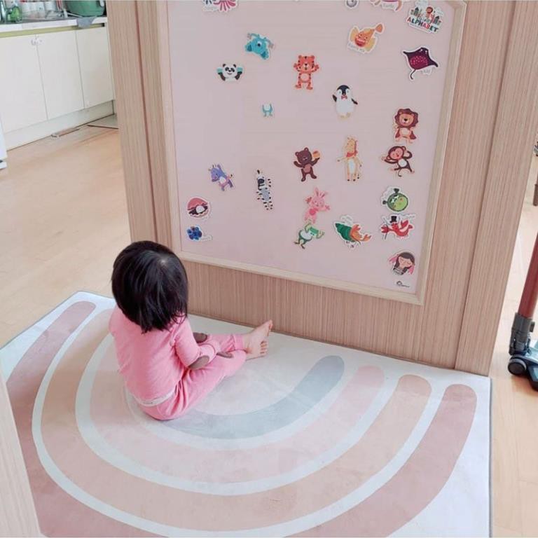 Thảm Chơi Chống Trượt Màu Sắc Cầu Vồng Dễ Thương Cho Bé Hàng Có Sẵn