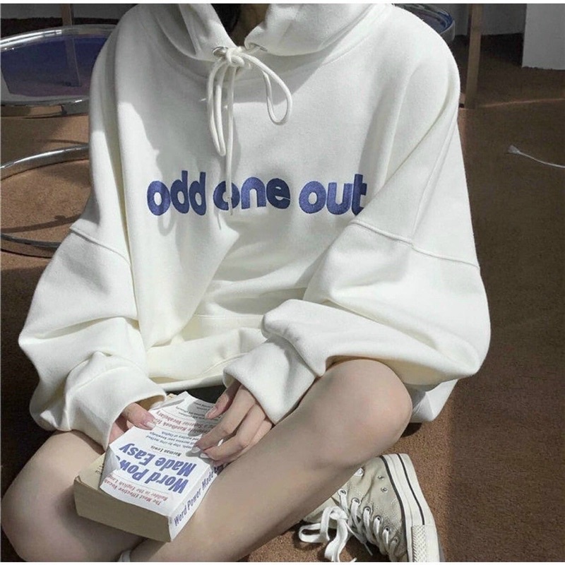 Áo hoodie tay phồng nón 2 lớp vải nỉ ngoại dày dặn ODD ONE OUT