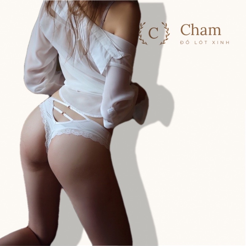 Quần lót nữ thun lạnh lọt khe sọc ngang mông kim loại sexy