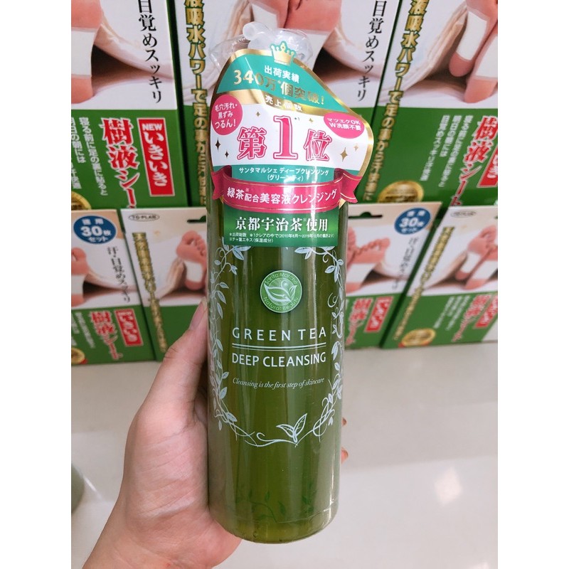 GEL TẨY TRANG TRÀ XANH - GREEN TEA DEEP CLEANSING SANTA MARCHE NHẬT BẢN 400ml