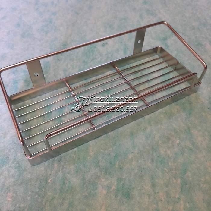 Kệ inox 304, kệ phòng tắm, kệ gia vị inox 1 tầng GV12