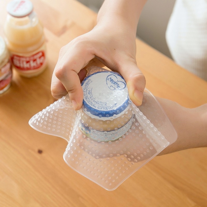 Màng Bọc Thực Phẩm Hút Chân Không Bằng Silicone Nhiều Kích Thước Tái Sử Dụng
