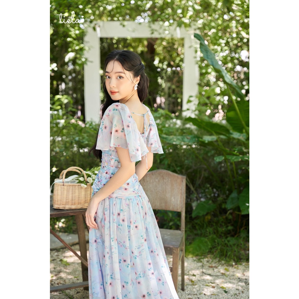 TIELA Đầm váy hoa xếp eo - Camelia Dress