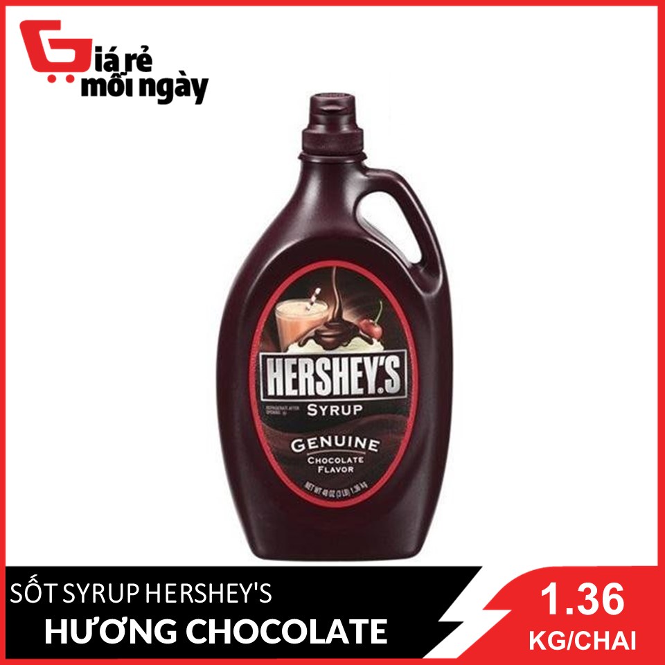 Sốt Syrup Hershey's  Hương Chocolate (Genuine Chocolate Flavor) 1.36kg