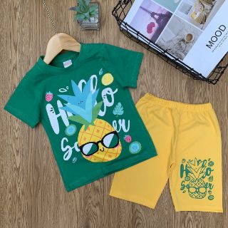 Bộ bé gái quần lửng