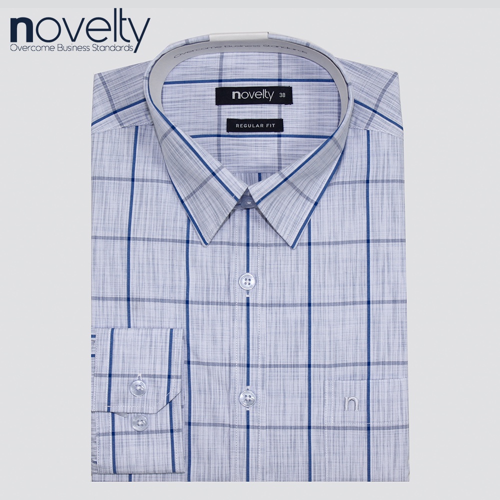 Áo Sơ Mi Nam Novelty Tay Dài Kẻ Sọc Caro Regular fit 210233D