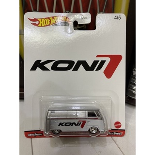 Xe mô hình đồ chơi bánh cao su hotwheels 1:64 premium - koni - volkswagen t1 panel bus