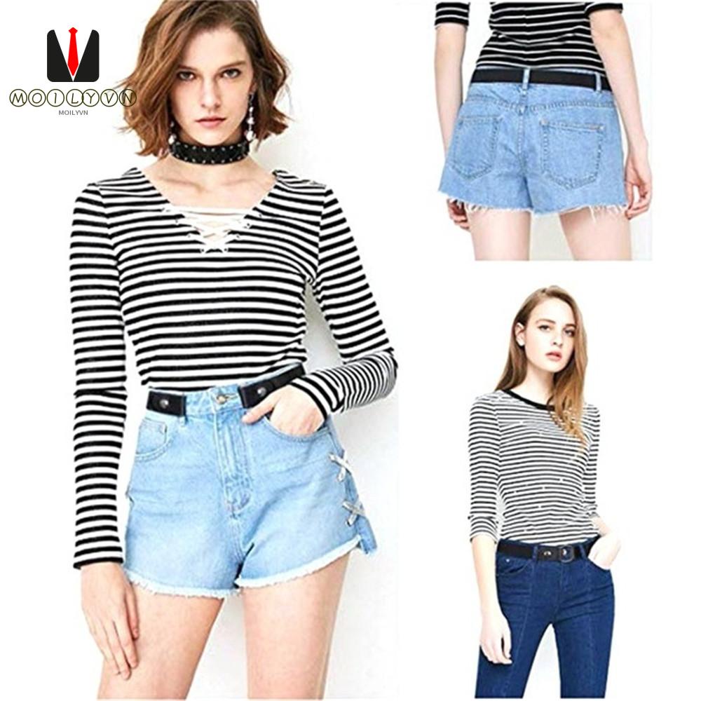 Thắt lưng da PU không có khóa có thể điều chỉnh tùy chọn màu sắc và họa tiết thời trang cho nam nữ