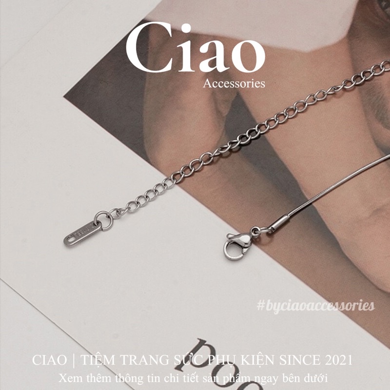 [HOẢ TỐC 1H] Dây chuyền/ Vòng cổ titan không gỉ thiết kế charm tim trendy đơn giản Lovie Ciao