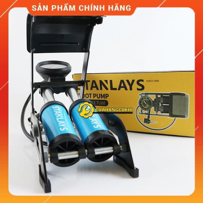 Bơm hơi xe máy mini - Bơm xe máy đạp chân loại tốt -Bảo hành 6 tháng 1 đổi 1 stanley