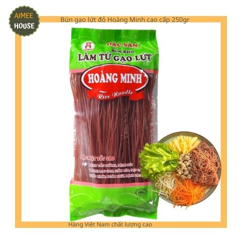 COMBO 2 gói Bún gạo lứt đỏ Hoàng Minh (250g) cao cấp, mềm dẻo dai, thơm ngon, Aimee House | BigBuy360 - bigbuy360.vn