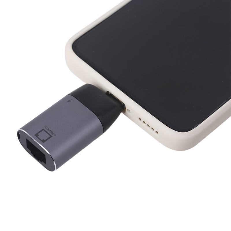Đầu Chuyển Đổi USB-C Type-C Sang RJ45 LAN 100W Cho Máy Tính