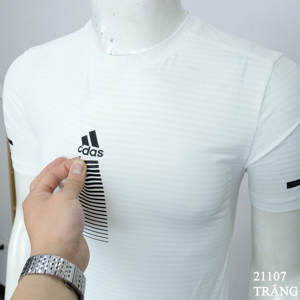 Áo phông nam thể thao adidas cao cấp mùa hè cộc tay cổ tròn chất thun lạnh mã 21107