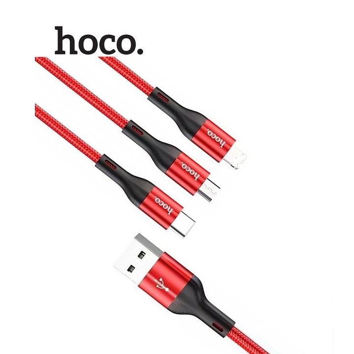 Dây Cáp sạc dây dù đa năng HOCO X26 3 in 1