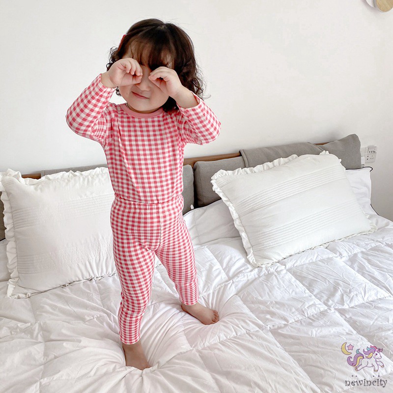 Bộ quần áo cotton sọc caro dễ thương dành cho bé