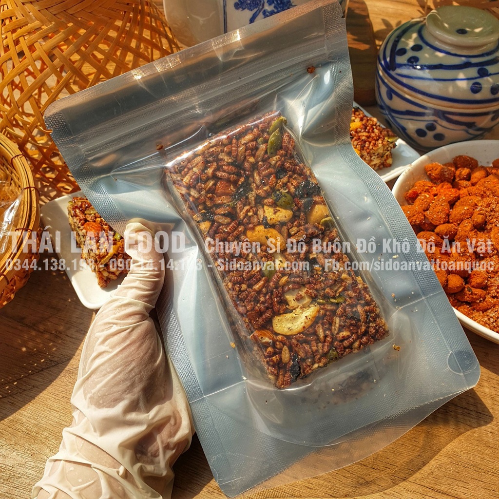 Thanh Gạo Lứt Rong Biển Mix Hạt Dinh Dưỡng Túi 500Gr (Thanh gạo lứt ngủ cốc Rong Biển)