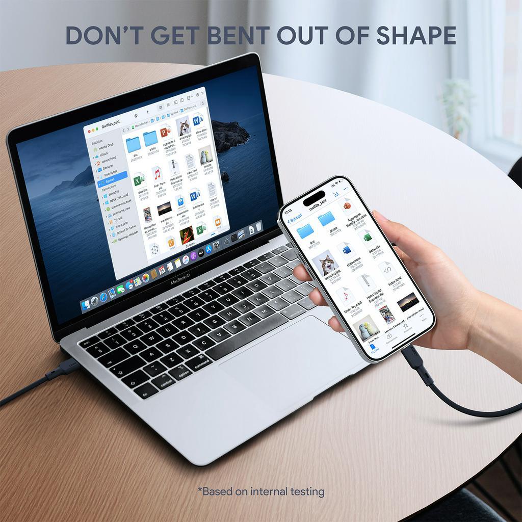 Cáp sạc nhanh Aukey CB-SCL1 PD27W USB-C TO Lightning dây Sạc Nhanh APPLE MFI chứng nhận Gel silica 1M Cho iPhone 14 13 12 11 X 8 iPad