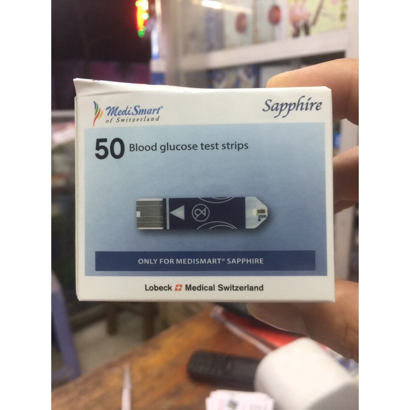 Que thử đường huyết Medi Smar saphire 50 que