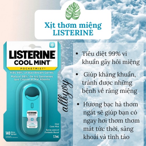 Allbyvy | Combo thơm miệng Listerine