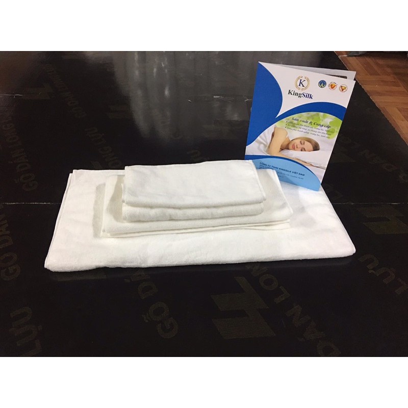 (XẢ KHO) Khăn mặt khách sạn kích thước 34x34x60g trắng trơn  Chất liệu 100% cotton sợi nhập khẩu