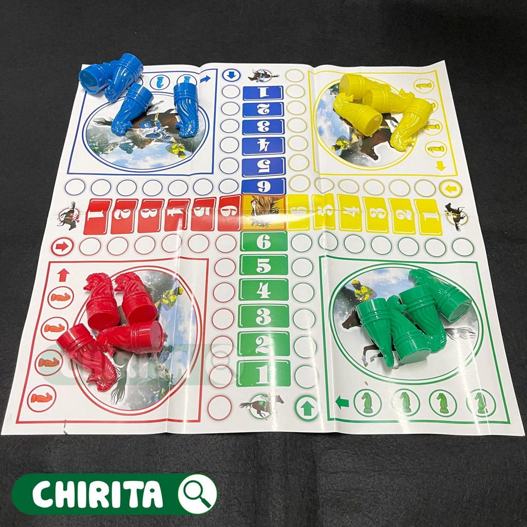 Bộ Đồ Chơi Cờ Cá Ngựa Loại Tốt - Cờ Đua Ngựa Chất Liệu Nhựa An Toàn Cao Cấp - Boardgame, Đồ Chơi Trẻ Em CHIRITA