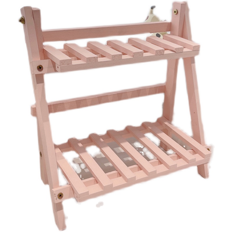Kệ gỗ mini màu hồng tiện lợi - US359