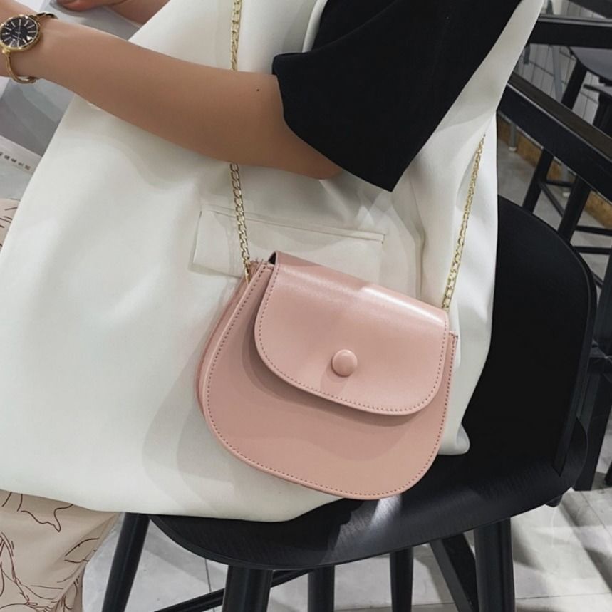 Túi Đeo Chéo Hình Vuông Cỡ Nhỏ Phối Dây Đeo Sợi Xích Phong Cách Hàn Quốc Thời Trang Cho Nữ