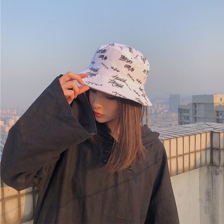 Mũ bucket vành tròn THUGLIFE nhiều màu phong cách Ulzzang Unisex