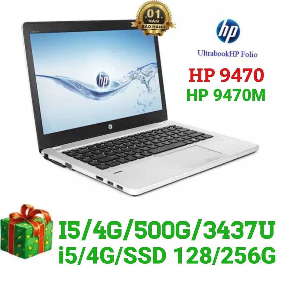 Laptop HP 9470M Core I5 - SSD 120G SIỂU TỐC- Ram 4G - SIÊU MỎNG, SIÊU SANG