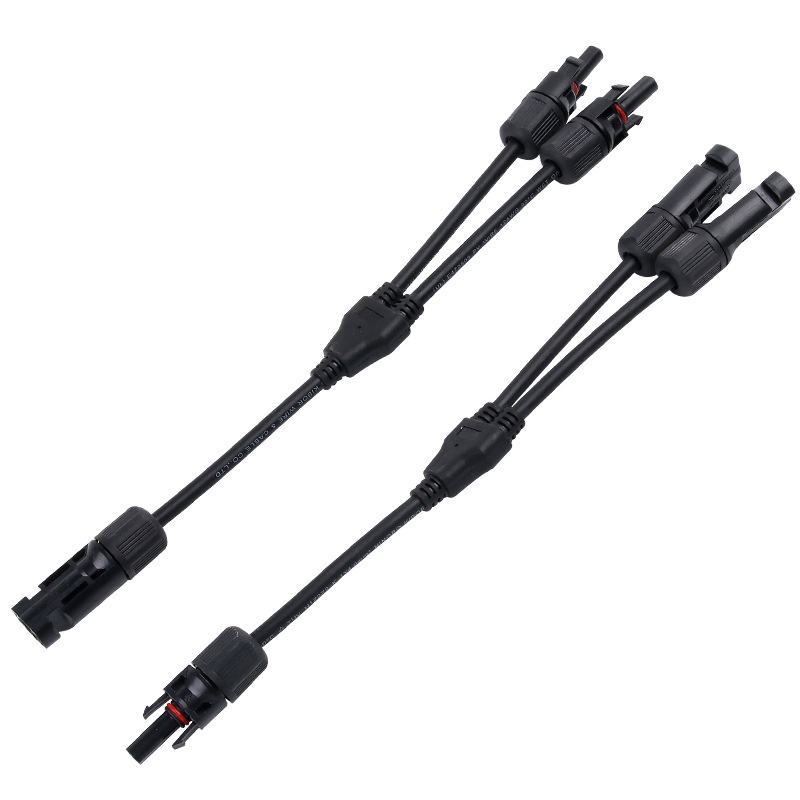 Cặp jack mc4 phân 2 và 3 nhánh dùng kết nối tấm pin năng lượng mặt trời điện áp 1000VDC, IP67