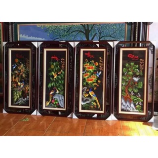 Bộ tranh  xuân hạ thu đông( vi tính thêu rồi) tứ qúy