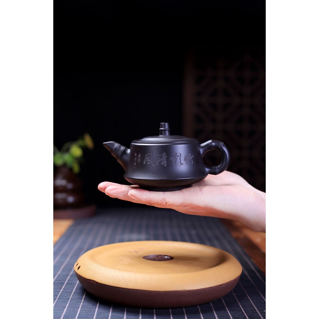 Ấm Tử Sa Nghi Hưng Trúc Ảnh Thanh Phong 220 ml (Hắc Nê)